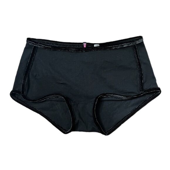 Victorias Secret Pink Cotton Low Rise Boyshort Cotton Halloween Panty black S - Picture 3 of 3